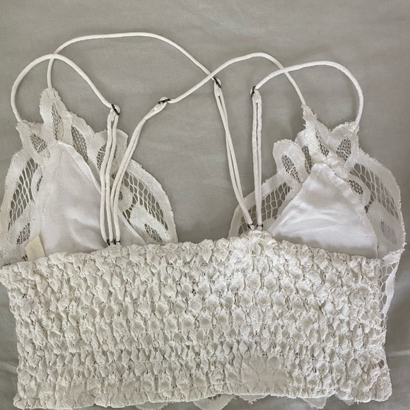 FREE PEOPLE WHITE ADELLA BRALETTE SIZE MEDIUM - Picture 4 of 6